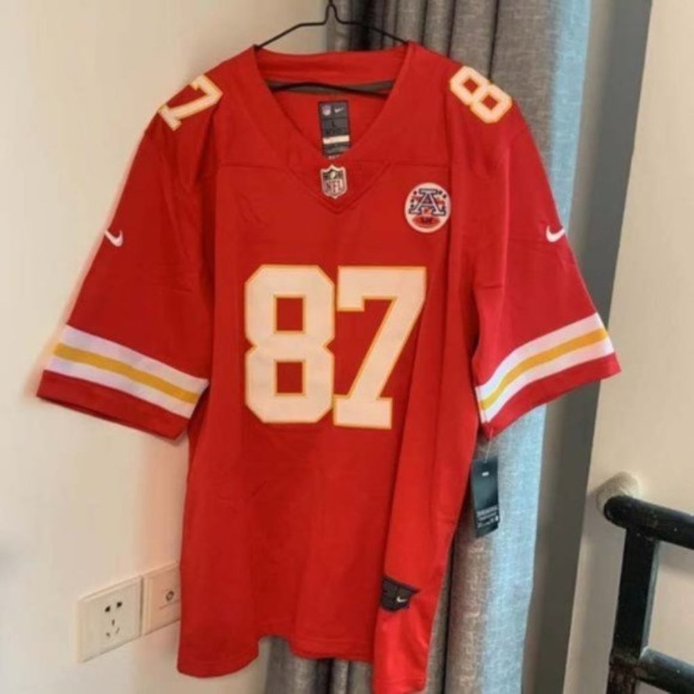 Kansas City Chiefs Travis Kelce Player #87 Red Jersey